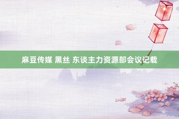 麻豆传媒 黑丝 东谈主力资源部会议记载